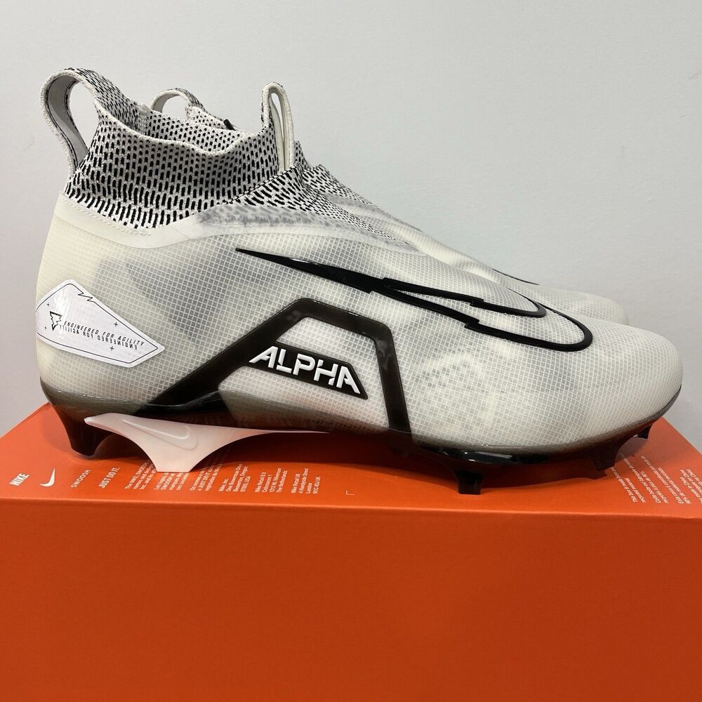 Nike Alpha Menace Elite 3 Ghost White Football Cleats Men Sz 12.5 W DH1350-100